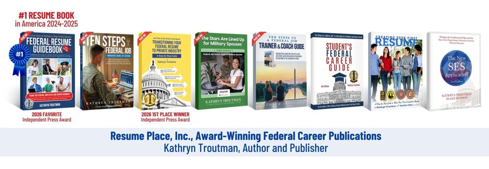 The Resume Place federal career books by Kathryn Troutman, 2026 editions