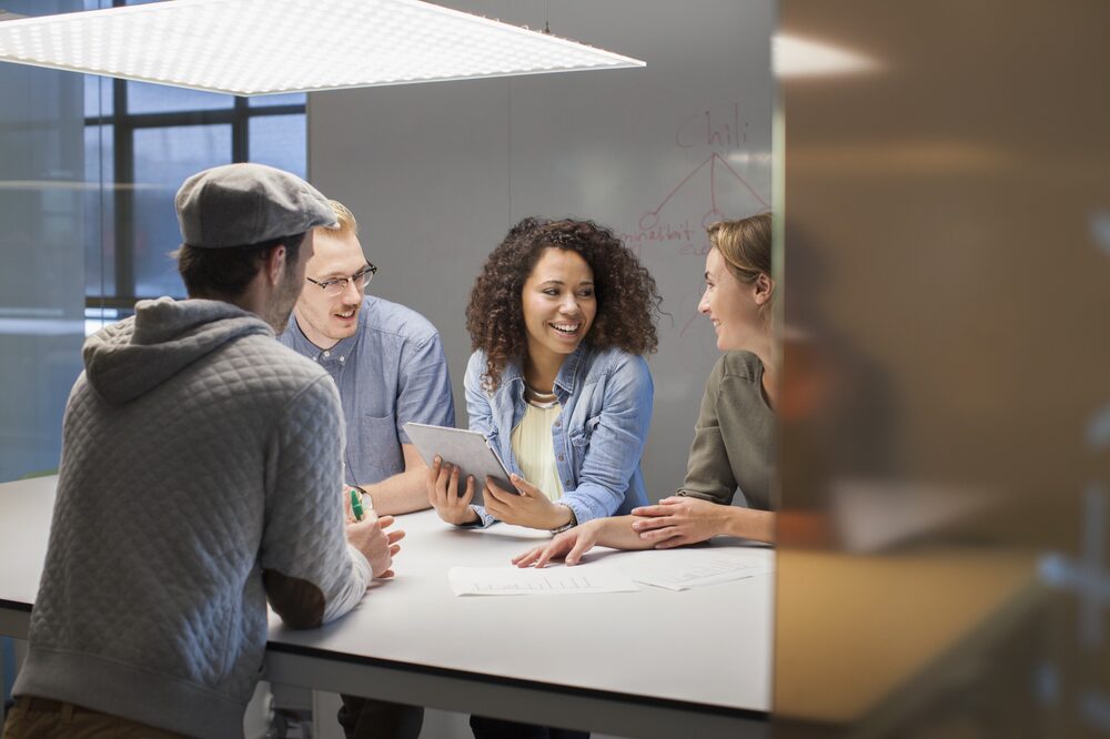 Executives meeting at a conference table