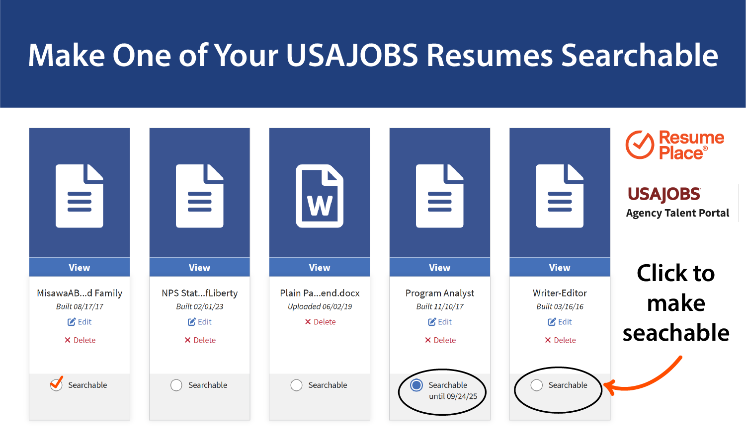 Make Resume Searchable Usajobs