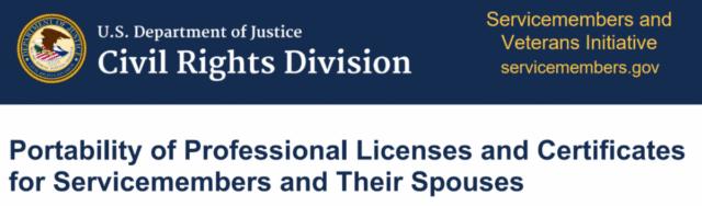 Portability of professional licenses